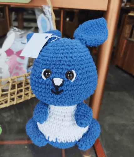 Coelho Azul Croche